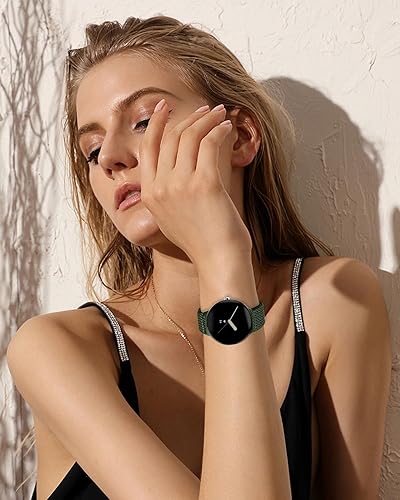 Miniatura 6 de BandRain Elastic Nylon Bands Compatible with Pixel Watch 2 BandGoogle Pixel Watch Band for Women Men - Upgraded Connector - Adjustable Stretchy