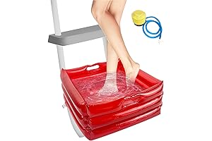 Inflatable Foot Spa for Pool Entry - Sink into Relaxation