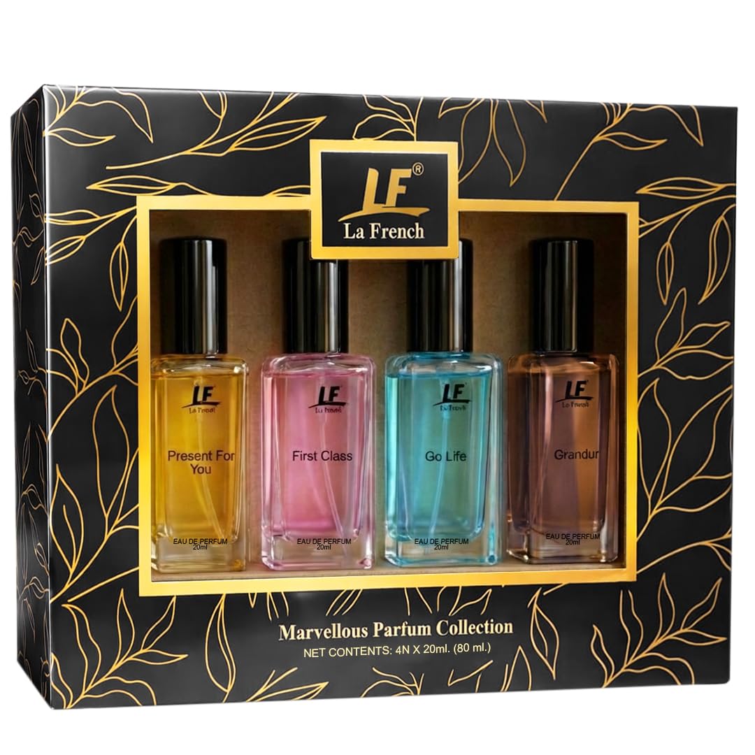 La French Marvellous Perfume Collection Gift Set – 4 × 20ml (80ml) | Long-Lasting Unisex Fragrance Set | Premium Perfumes for Men & Women | Ideal Gift for All Occasions-image-40