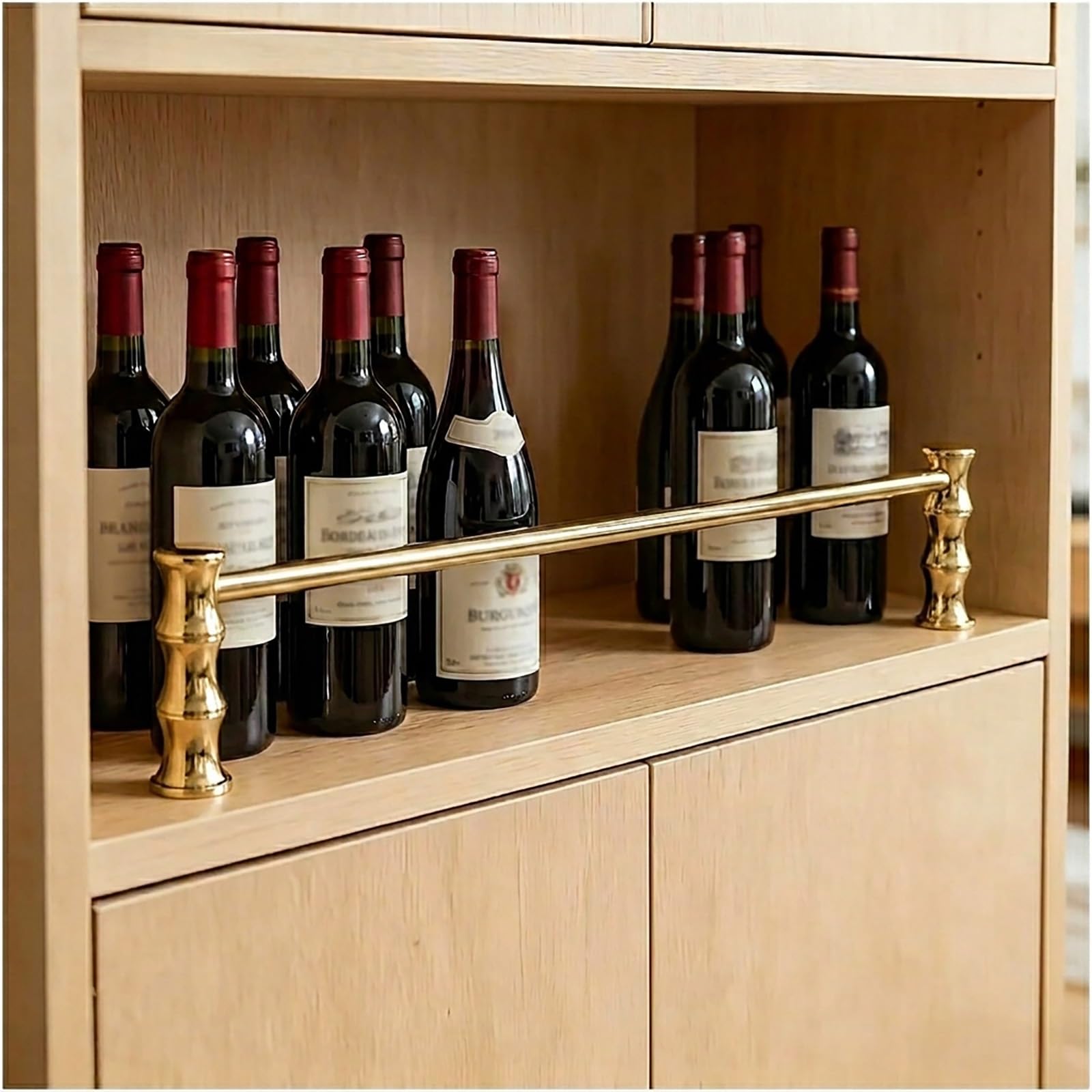 Barandilla para estantes de metal riel de galería anticaída de 9 pulgadas para mueble bar