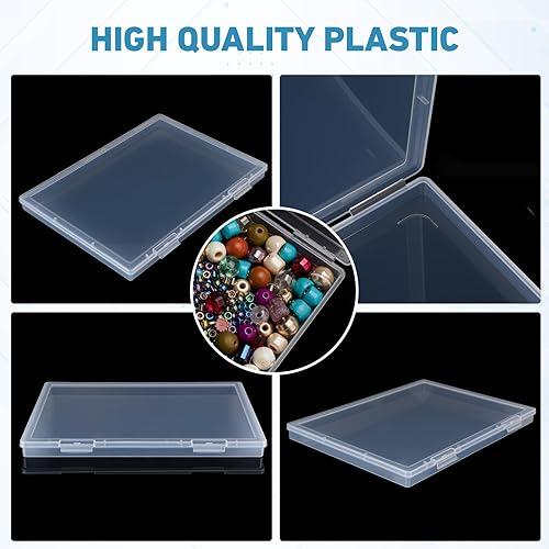 Miniatura 78 de 6 cajas de almacenamiento de cuentas transparentes de plástico para coleccionar objetos pequeños, cuentas, joyas, tarjetas de visita, piezas