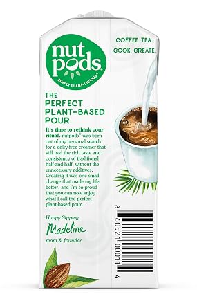 nutpods Unsweetened Hazelnut Coffee Creamer, dairy-free, 11.2oz