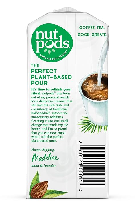 nutpods Unsweetened Hazelnut Coffee Creamer, dairy-free, 11.2oz