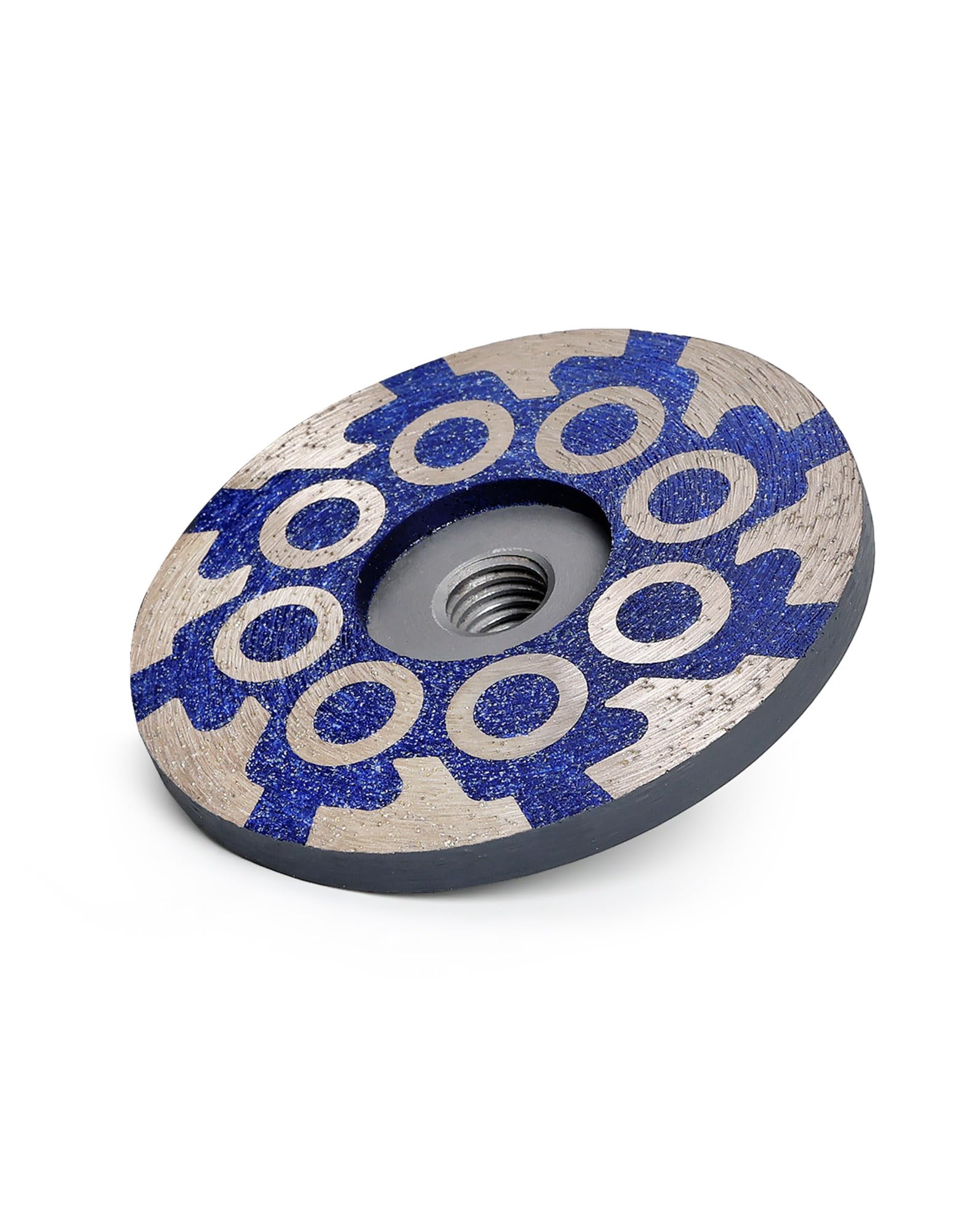 Ruedas planas de copa de diamante de resina de 4 pulgadas, muelas de diamante con rosca de 5/8"-11 para granito, mármol y piedra de ingeniería