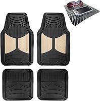 Vista 8 de TLH Monster Eye - Alfombrillas de goma rosa resistentes con almohadilla antideslizante para el tablero y juego completo de ajuste universal, tapetes