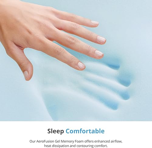 Miniatura 4 de EGOHOME Colchón King de 14 pulgadas en una caja, colchón de espuma viscoelástica de gel con funda de enfriamiento, firmeza media para alivio de