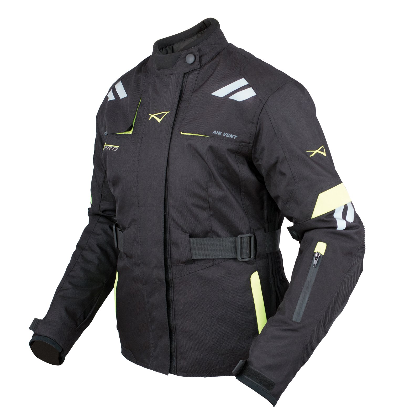 A-pro Textile Blouson Moto Femme Termique Protections CE étanche Fluo L