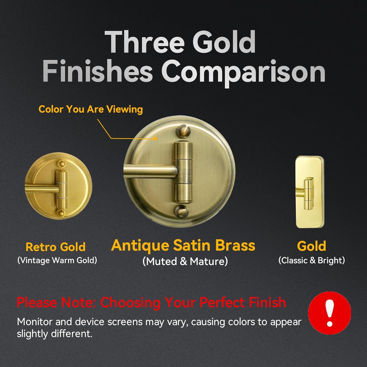 GURUN 8-Inch Double-Sided Wall Mount Makeup Mirrors with 10x Magnification Bathroom Mirror for Hotel Antique Satin Brass Finished M1406K(8in,10X)