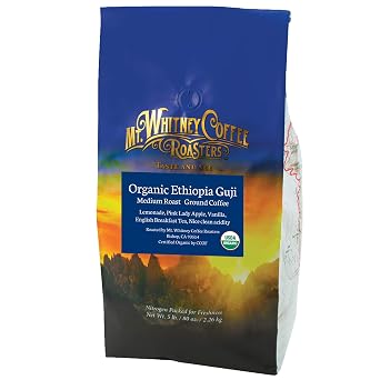 Mt. Whitney Organic Ethiopia Guji Coffee Ground, 5 Lb