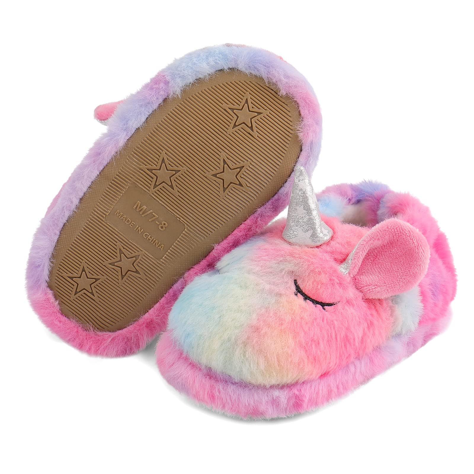 MASOCIO Chausson Enfant Fille Garcon Animaux Peluche Souple Pantoufle Enfants Caoutchouc Antidérapantes