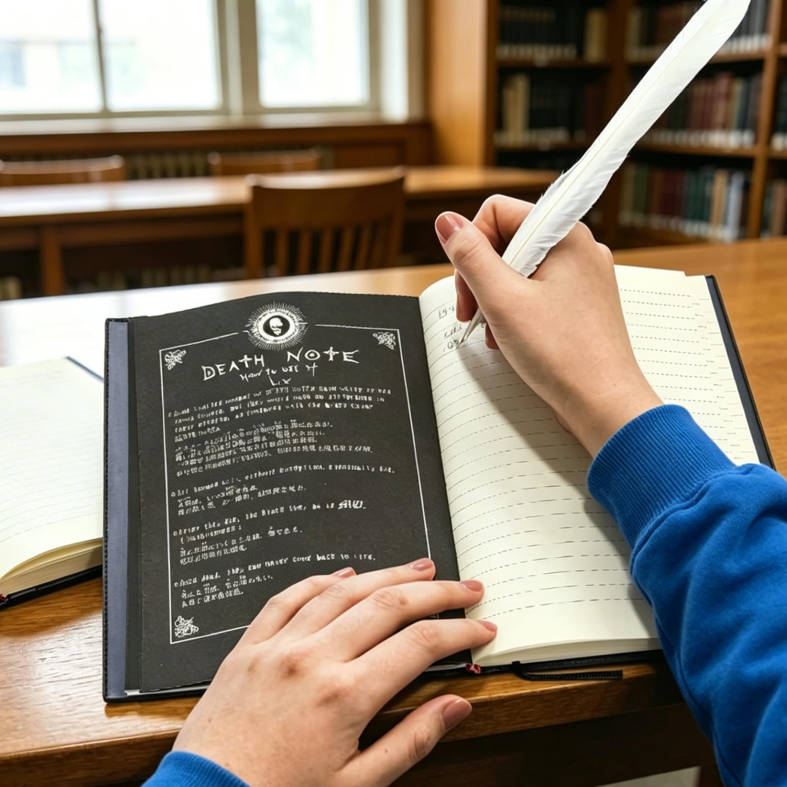 Carnet Anime Death Note avec stylo, thème anime tendance, carnet de cosplay, carnet de croquis et journal. Peut servir de journal intime pour le bureau, l'école et les étudiants - 5