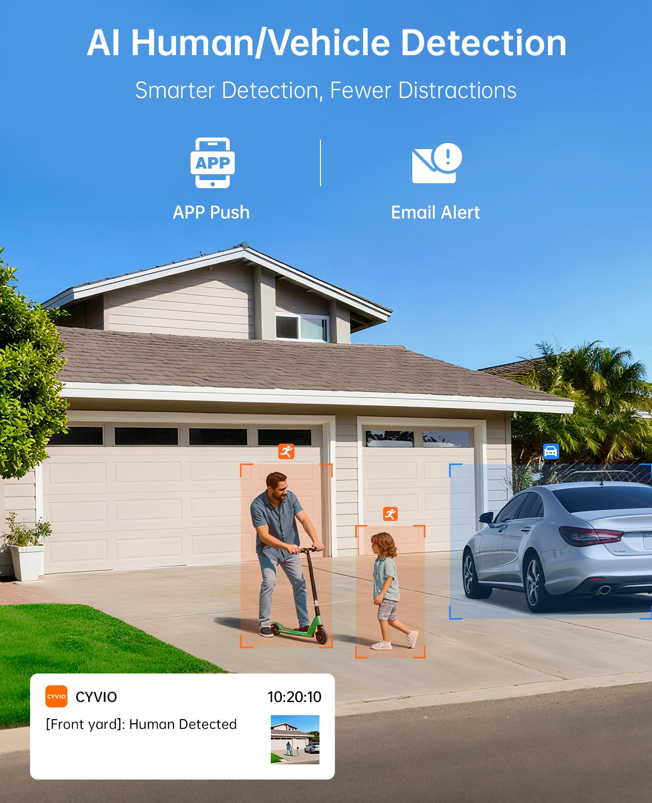 4K Wired PoE Security Camera System, 4pcs 8MP Cameras for Outdoor Home Security, AI Detection, Color Night Vision, IP67 Waterproof, No Subscription, H.265 4K 8CH NVR, 2TB HDD for 24-7 Recording