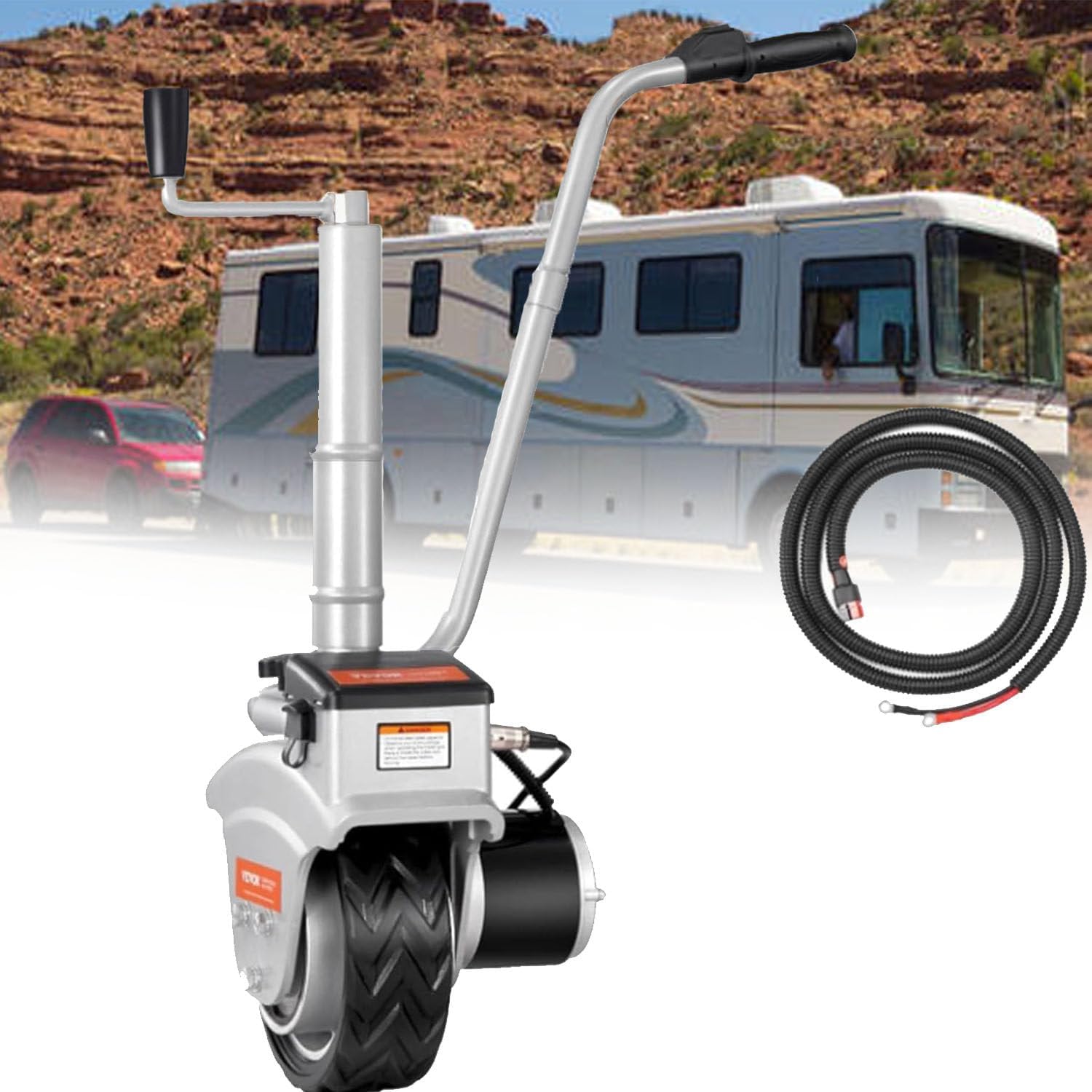 Aluminium Motorised Jockey Wheel,Trailer Mover,Trailer Jack,with Max Load 5504.5 lbs,for Caravan Boat Trailer