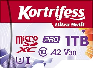 1T(999GB) Micro SD Card, microSDXC TF Card UHS-I Memory Card | High Read Speed 130MB/s, Class 10, C10, U3, A2, V30 for DSLR Camera 4K UHD Full HD Video Recording