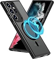 Vista 13 de Funda magnética para Samsung Galaxy S22, compatible con MagSafe, probada en caídas de grado militar, delgada, translúcida, mate, transparente, funda