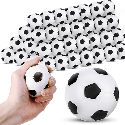 100 mini pelotas de fútbol de fútbol a granel de 2.5 pulgadas, pelotas de fútbol de espuma para apretar, pequeñas bolas de espuma, pelotas