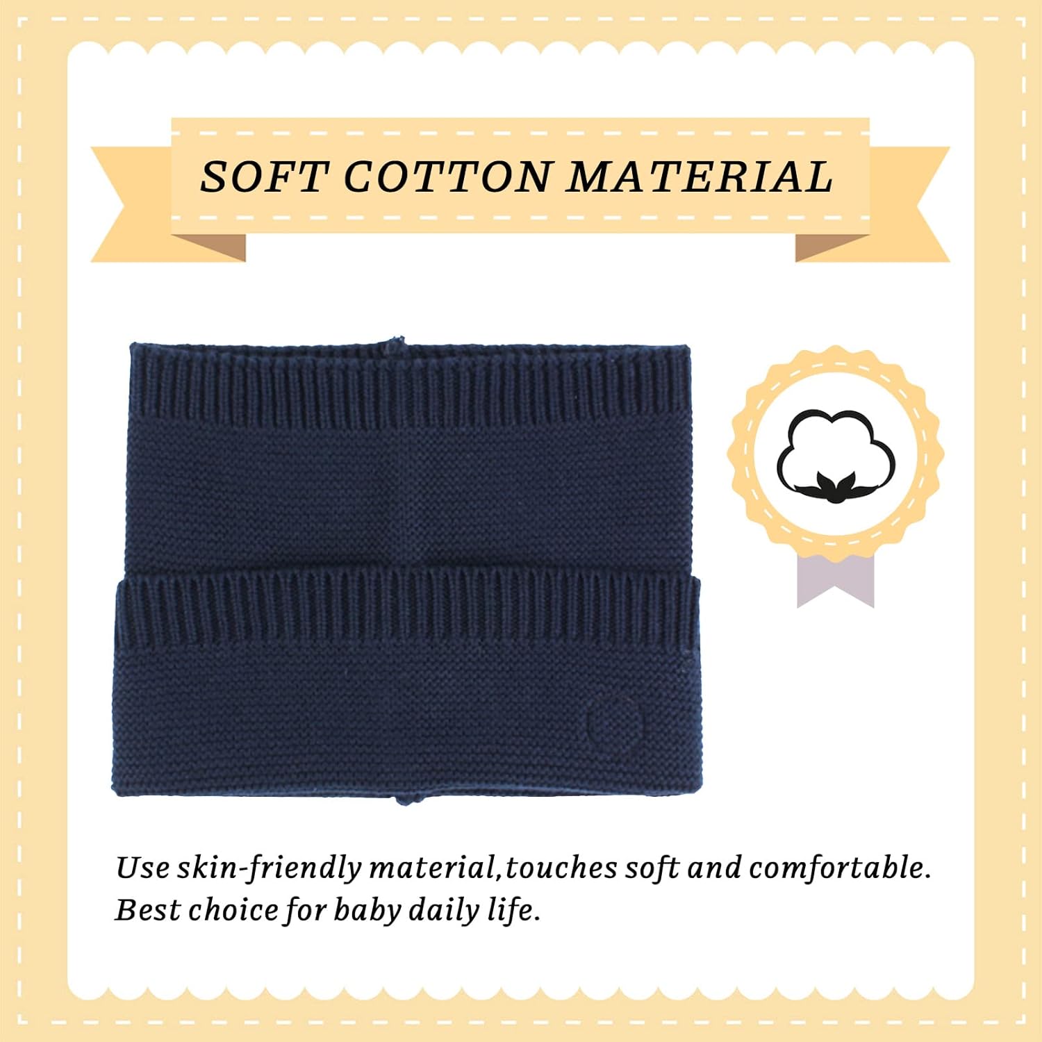 Winter Baby Boys Scarf Cotton Girls Neck Warmer Autumn Warm Knitted Scarves for Toddler Kids - Image 4