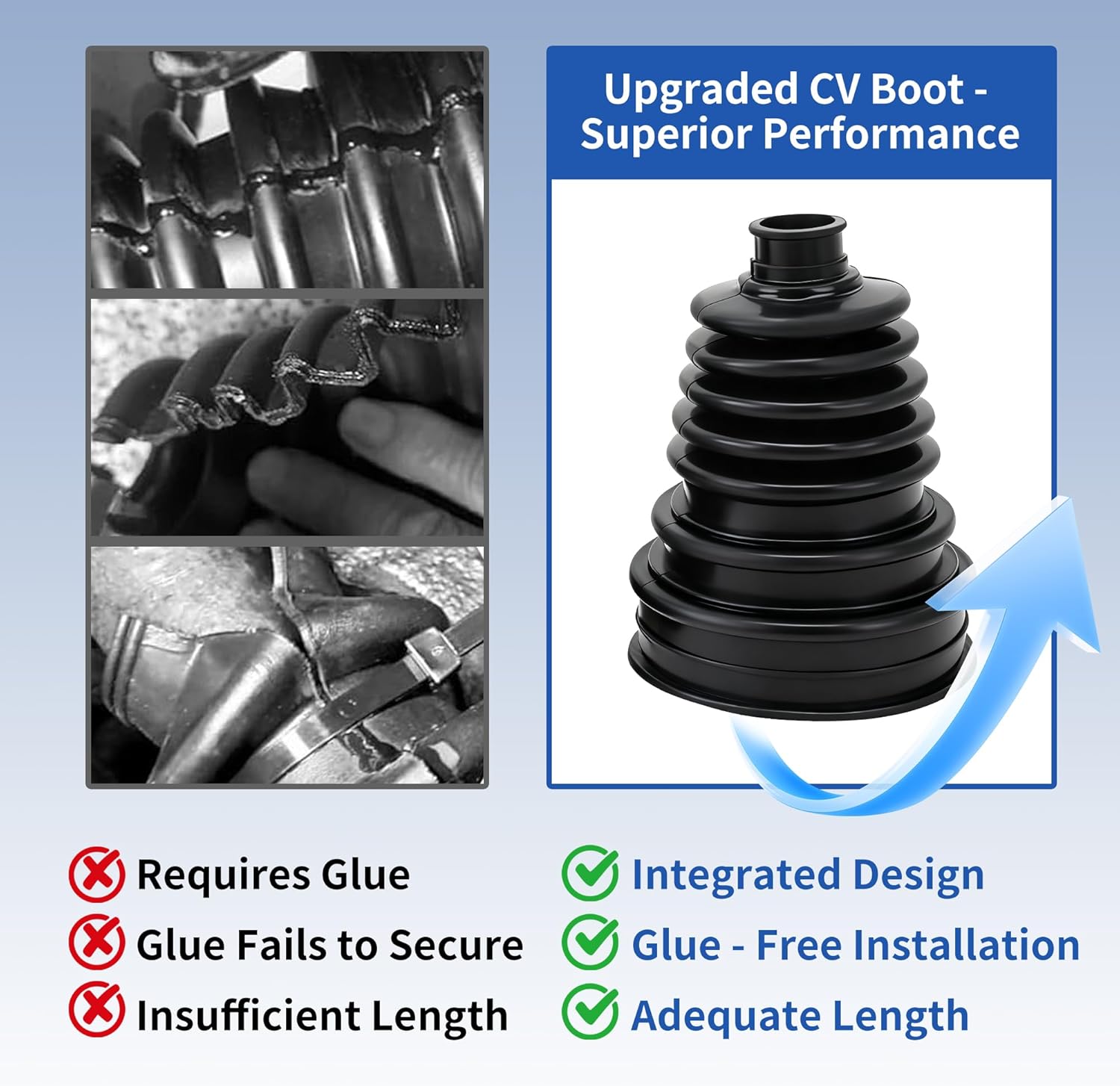 2PCS CV Axle Boot Repair Kit with Expander Tool and Clamps, Split CV Boot Repair Kit for 20-25mm Shafts to Protect Universal CV Joints, fits Select Joint for 2.41" 2.81" 3.43" Calibers