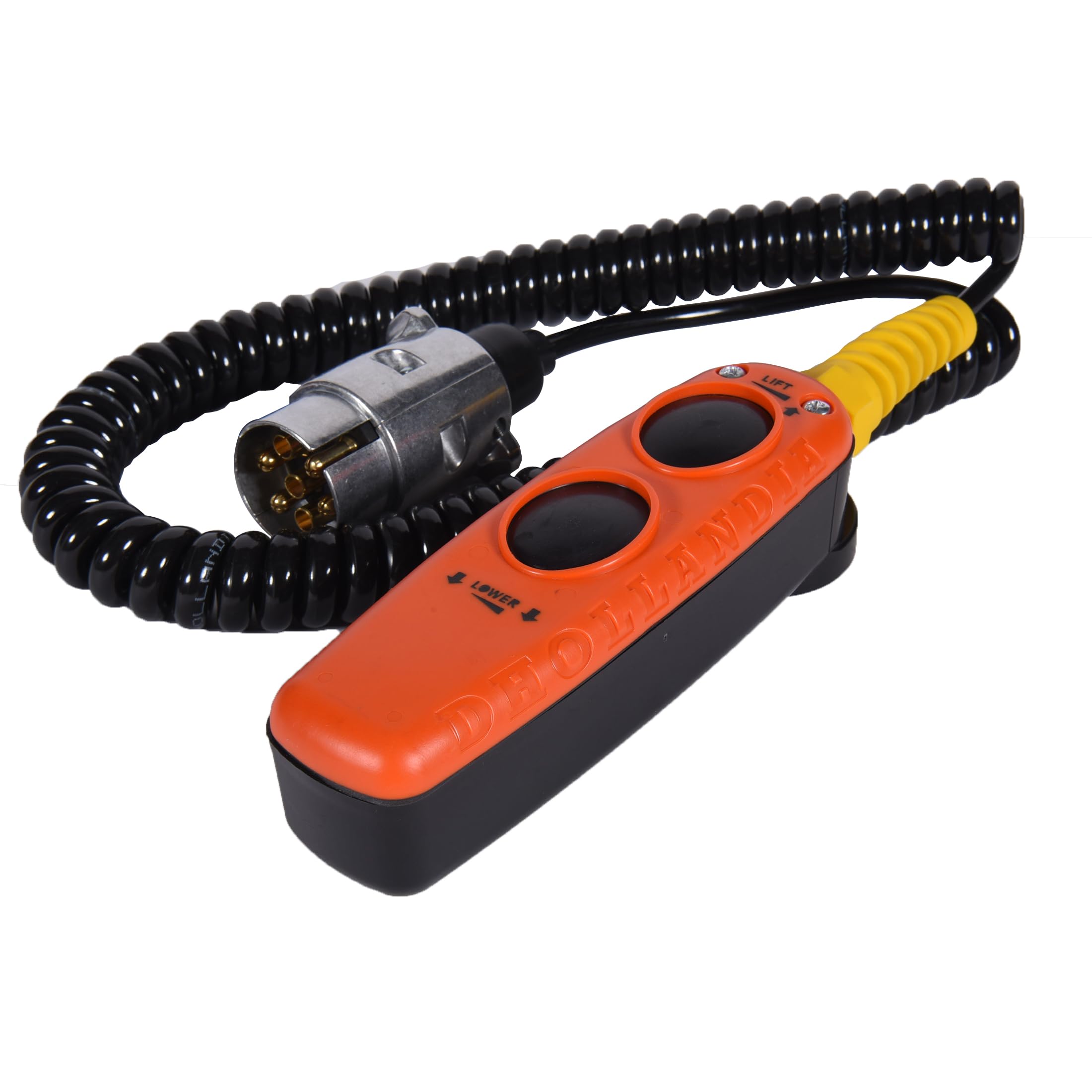 Partsline Télécommande filaire 2 boutons montée/descente pour hayon élévateur prise 7 broches fixation magnétique équivalent à E0787.2.H - DHOLLANDIA, ERHEL, MBB-INTER, MIC, ANTEO, HYDRIS