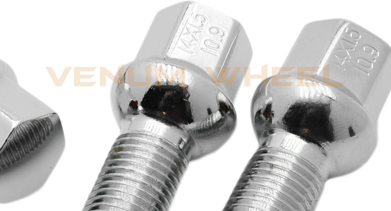 2pc 5x112 Hubcentric Wheel Spacer 10mm (FRONT HUB ONLY) + 20 12x1.5 Extended Chrome Lug Bolts Which Is Compatible With Mercedes Benz