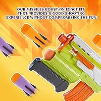 Vista 4 de BOROLA Lanzador de cohetes de espuma relleno de misiles compatible con Nerf N-Strike Elite Series