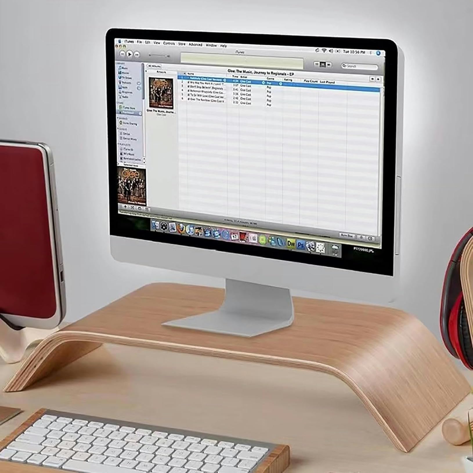 Moniteur d'angle support en bois pour écran imprimante et projecteur portable