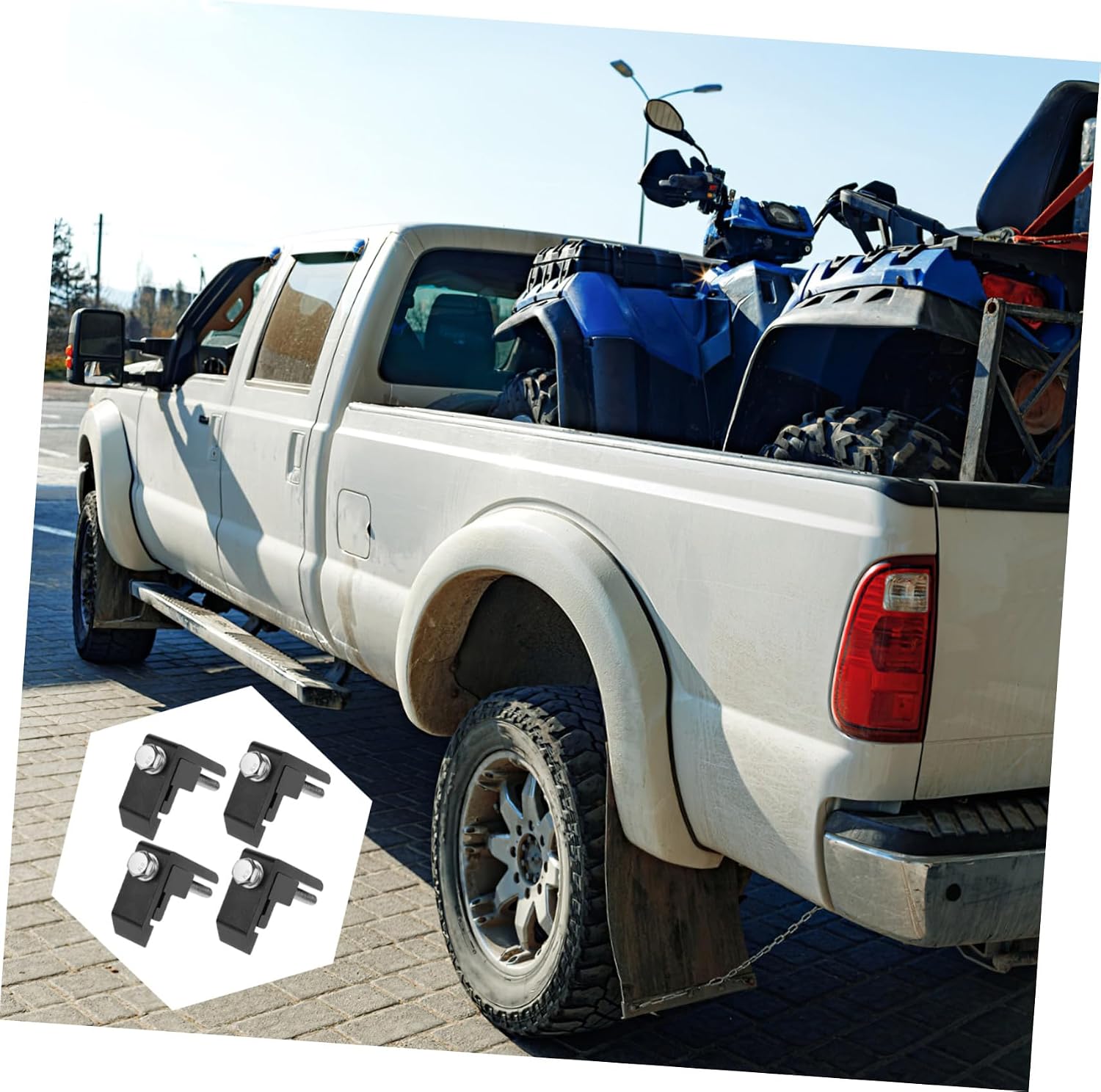 Heavy Duty Aluminum Utility Track Mount Clamps for Truck Bed Cover Adjustable Topper Mounting Accessories for Mid-Size Pickup Quick and Easy Installation