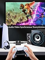 Vista 4 de Divisor extractor de audio HDMI, 4K HDTV a HDMI 0.138 in AUX Audio 1080P, compatible con TV, PC, PS3/4/5, reproductor Blu-ray/DVD/HD, proyector