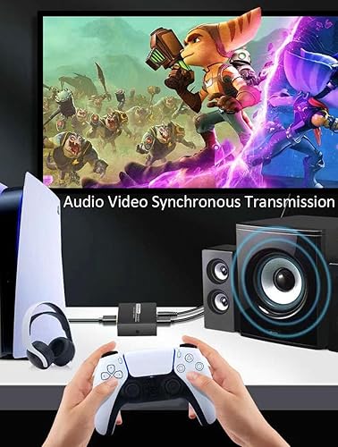 Miniatura 4 de Divisor extractor de audio HDMI, 4K HDTV a HDMI 0.138 in AUX Audio 1080P, compatible con TV, PC, PS345, reproductor Blu-rayDVDHD, proyector, sistema