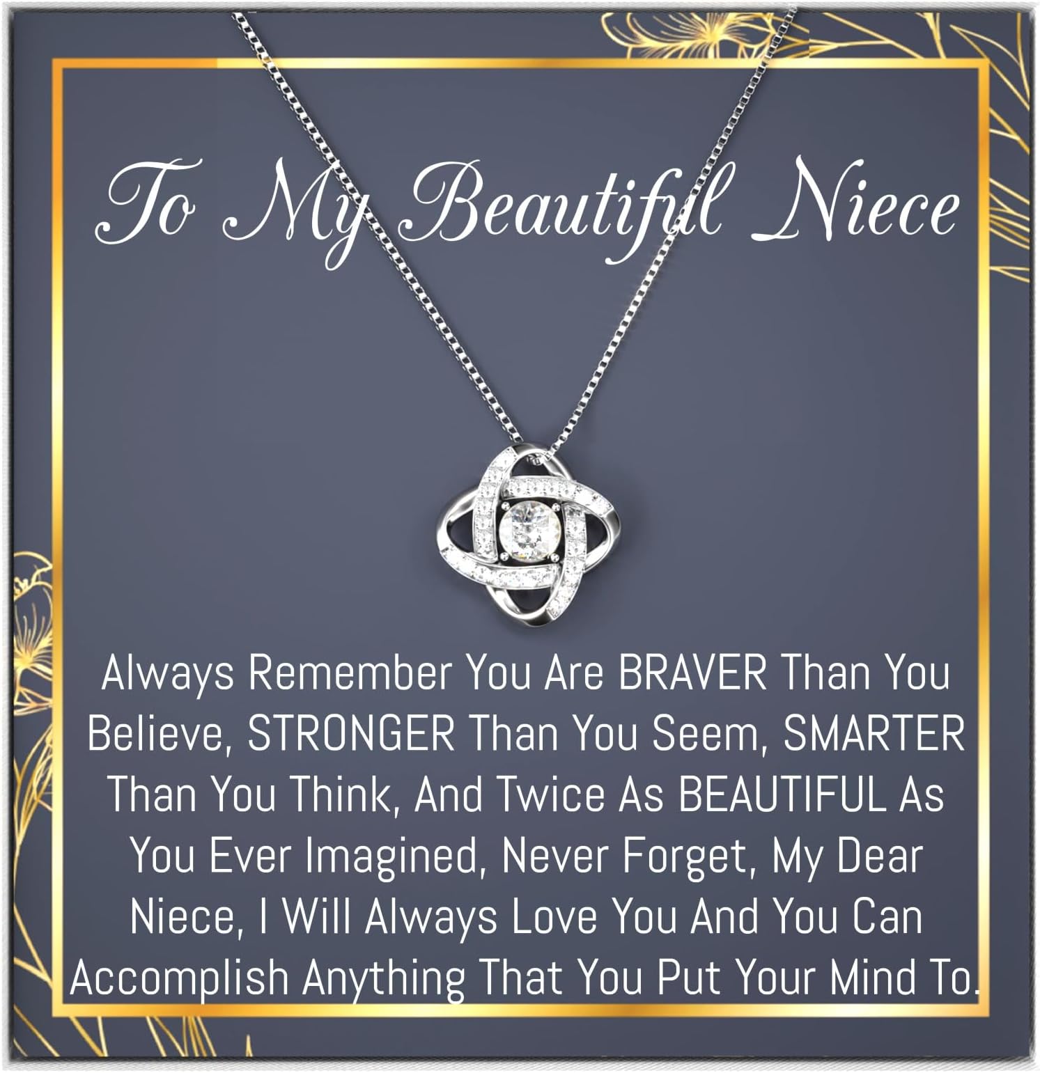 Onepurposegifts Niece Giftset, Niece Necklace, Niece Birthday, Niece