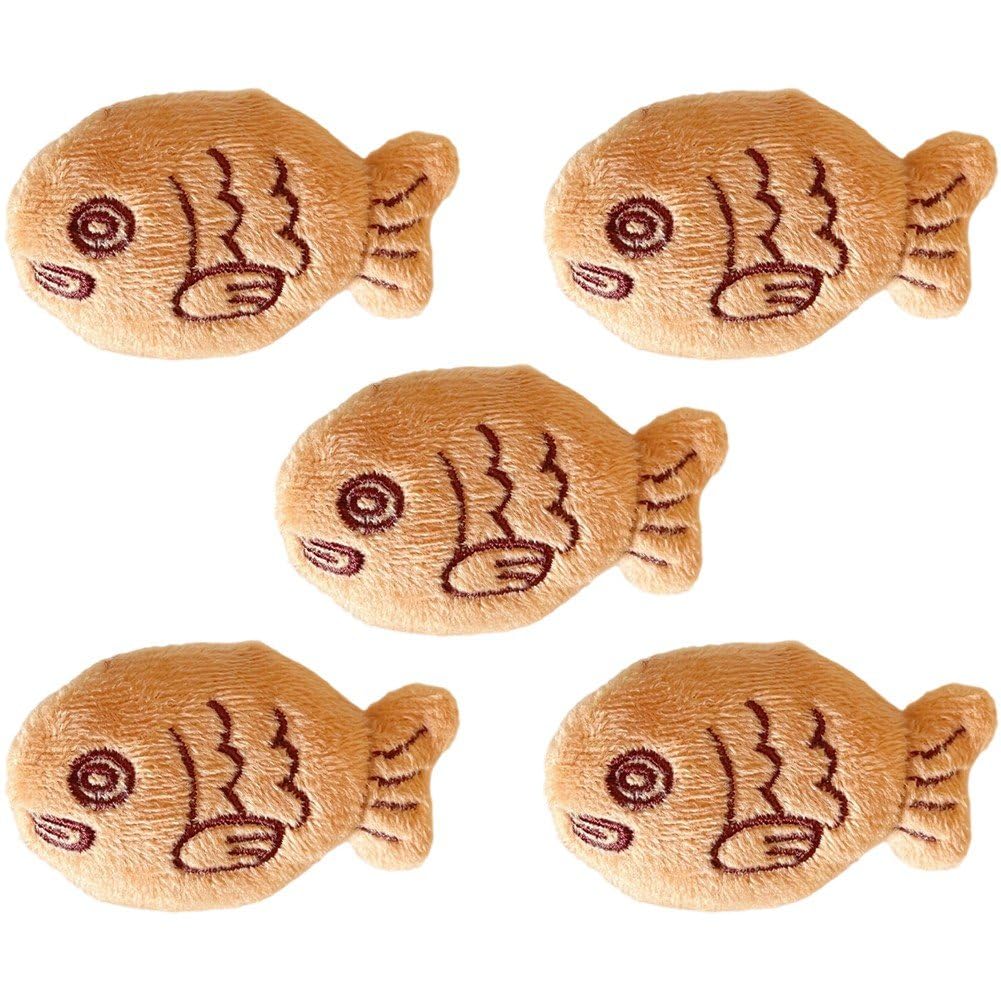 Fituenly 5pcs Snapper Brooches Plush Brooch Pins for Backpacks Jackets Hats Accessories