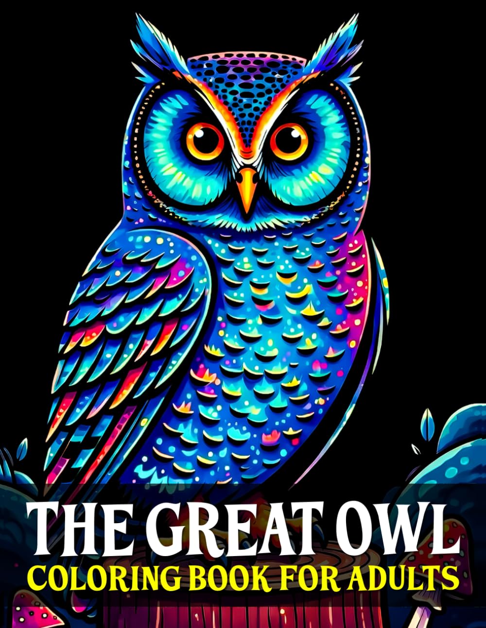 The Great Owl Coloring Book for Adults: Bold Line Owl Illustrations for Relaxation and Stress Relief