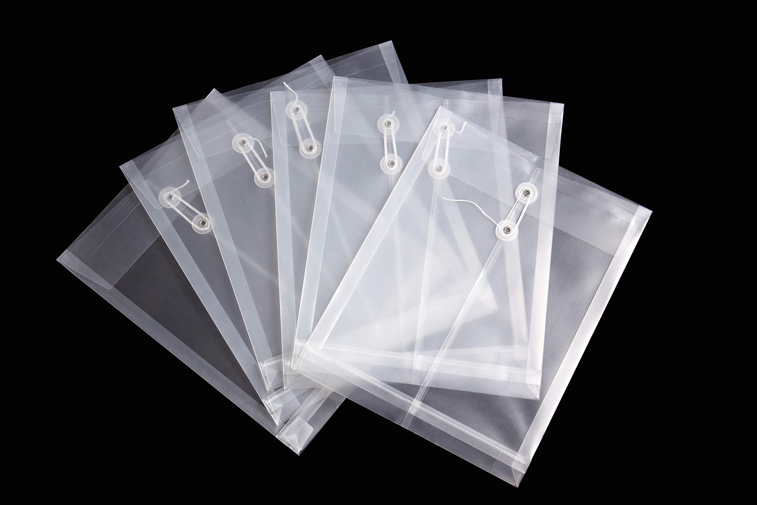 Snapklik.com : JIZISO 12 Pack Clear Plastic Envelopes Poly Envelopes ...