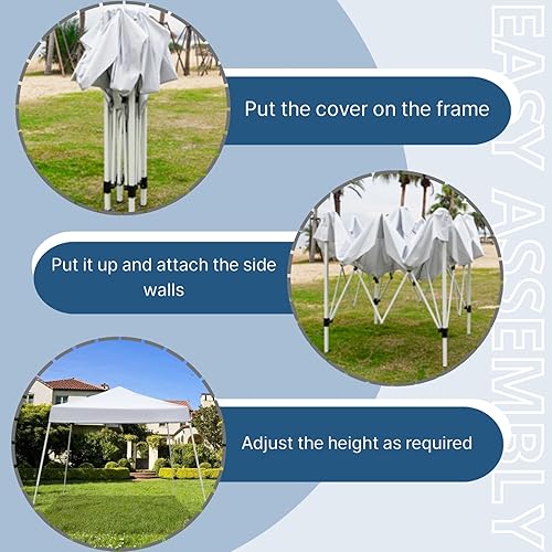 Miniatura 3 de Outvita Canopy Tienda de campaña instantánea comercial de 10 x 10 pies, impermeable y con protección UV, con patas inclinadas para fiestas, bodas,