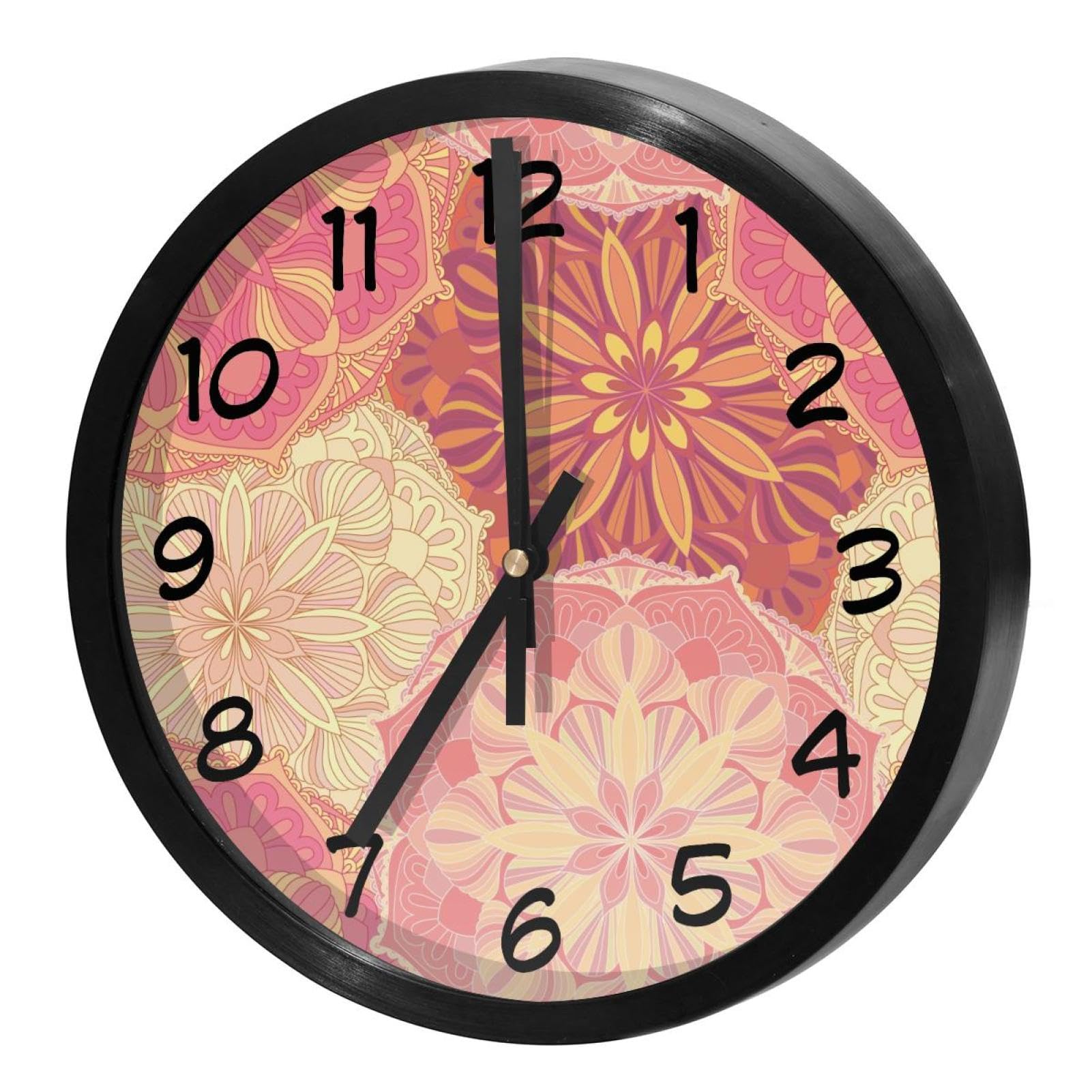 Horloge murale sans tic-tac Mandala pour retrouver le calme absolu à la maison