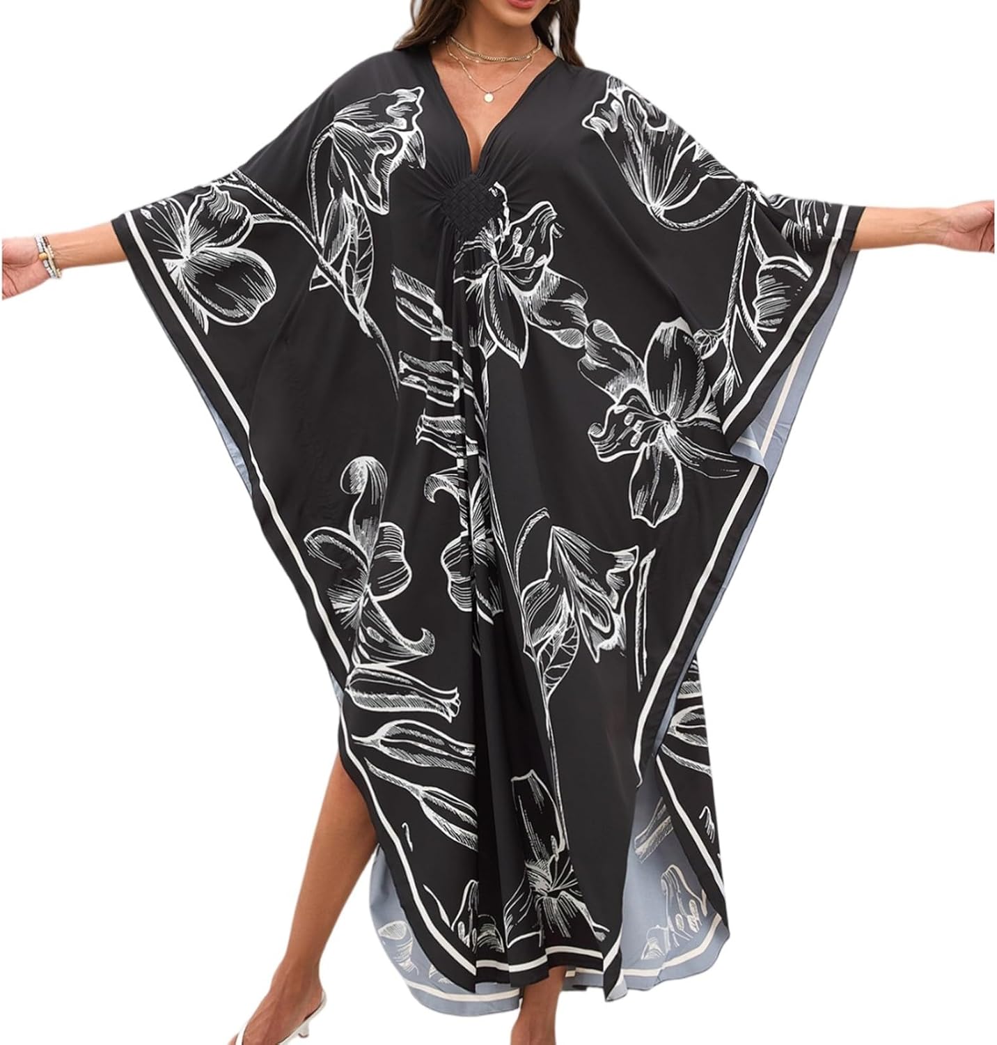 SXMURP Moomoo Dresses Women Hawaiian Tropical Cotton Cover Ups