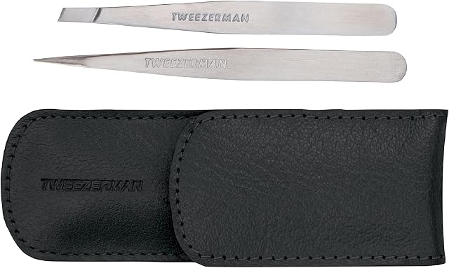 TWEEZERMAN Studio Collection Petite Tweeze Set szpic ze stali nierdzewnej 4048-br, czarny