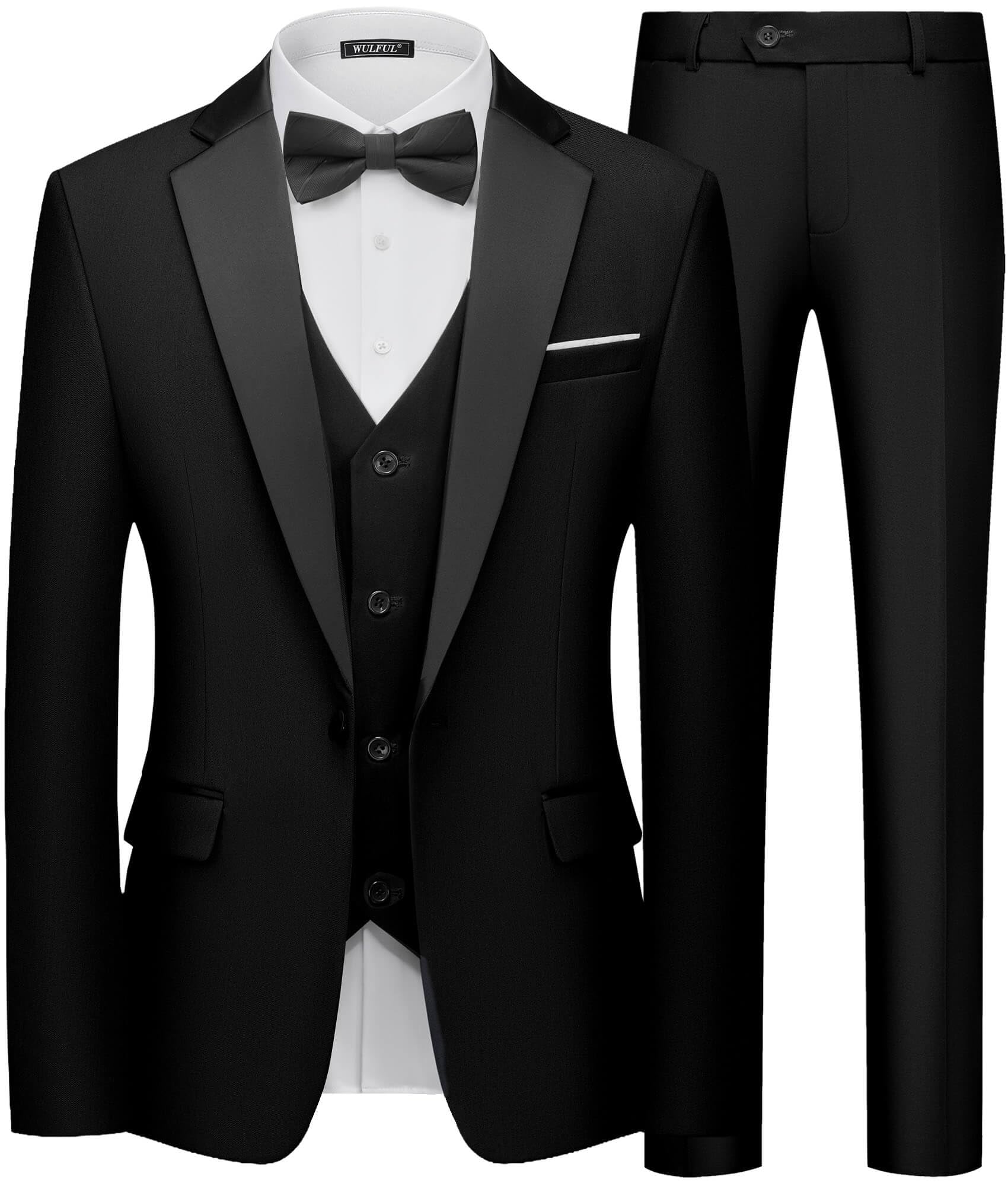 wulful Men's 2 Piece Slim Fit Suit Set One Button Blazer Jacket Pants Tuxedo Set for Prom, Wedding and Business-picture-13