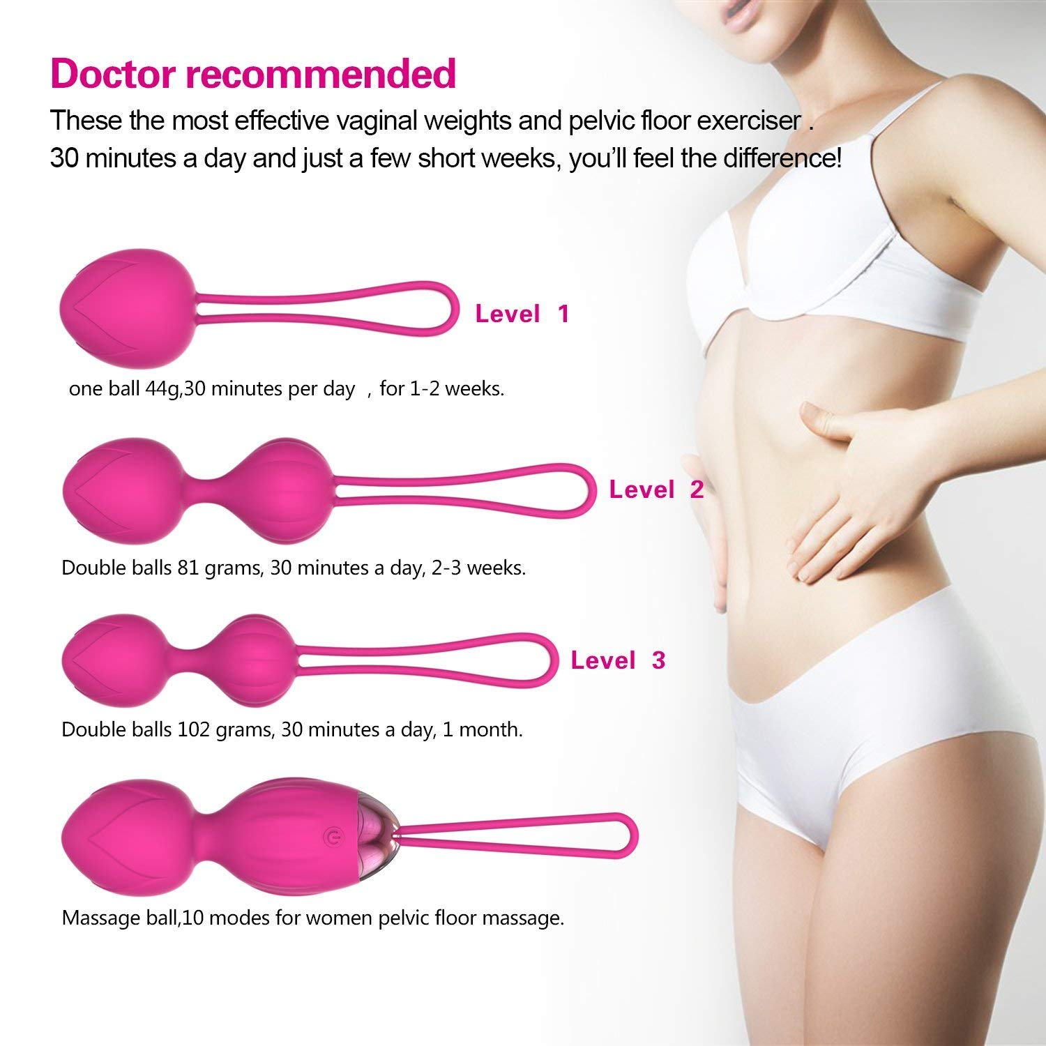 Liebeskugeln Vibration 4er Set, Medizinische Silikon Liebeskugeln mit  Fernbedienung Kabellos für Frauen Beckenbodentraining Kugeln Training Der  Vaginalmuskulatur, 3 Liebeskugeln und 1 Vibro-Ei : Amazon.de: Drogerie &  Körperpflege
