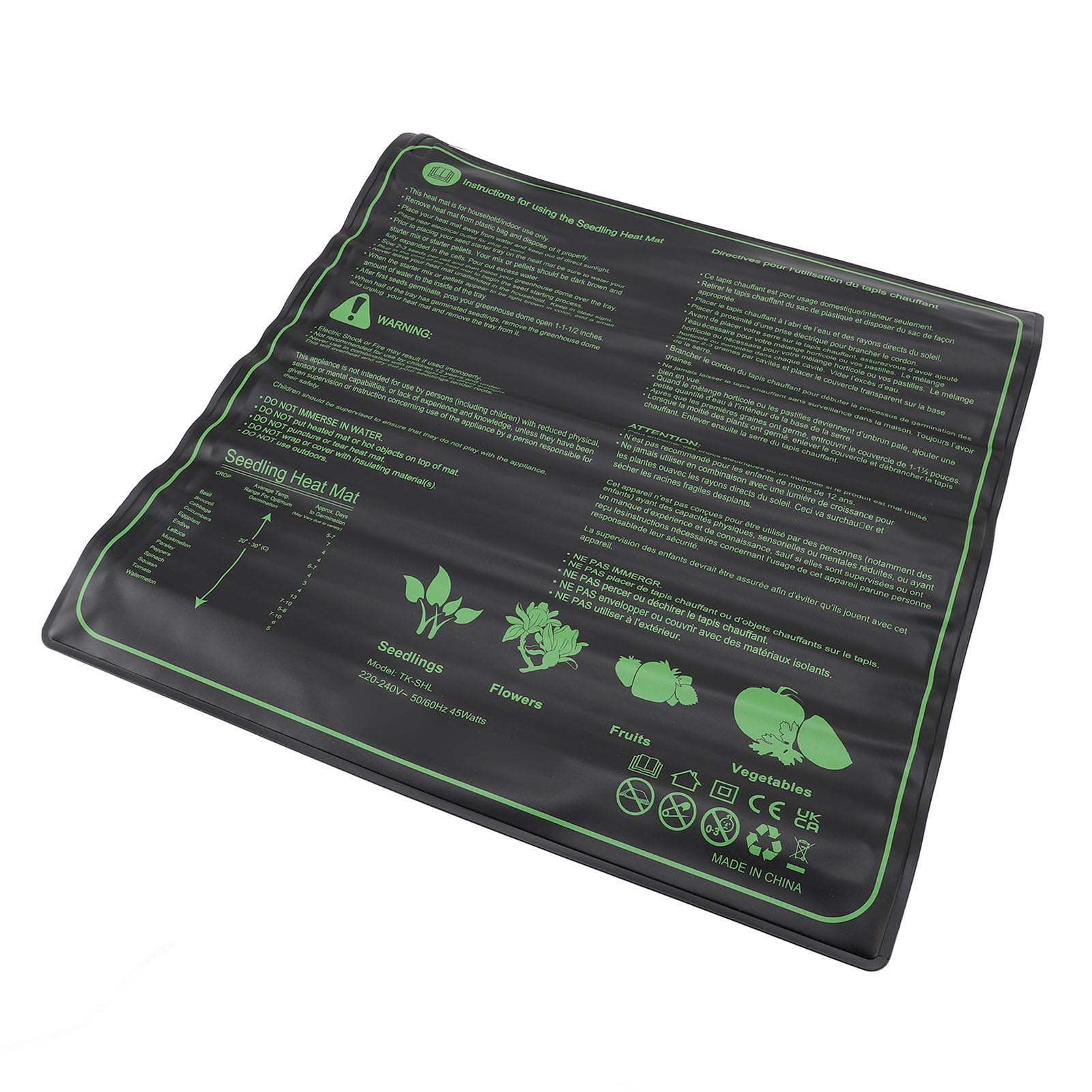 Termocoperte per Semi 20x20in Riscaldatore per Piante in PU