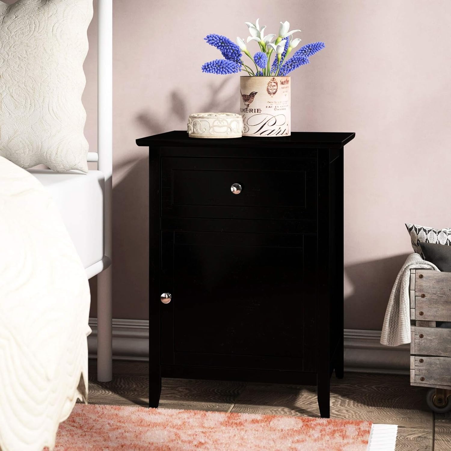 Hammond 1 Drawer Nightstand, Height Small/Low (Under 23 in.), Number of Drawers 1