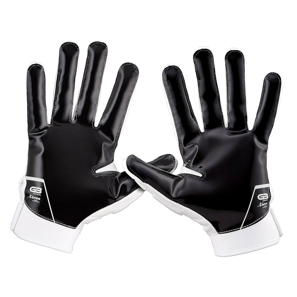 Grip Boost Raptor Adult Padded Hybrid Football Gloves (White