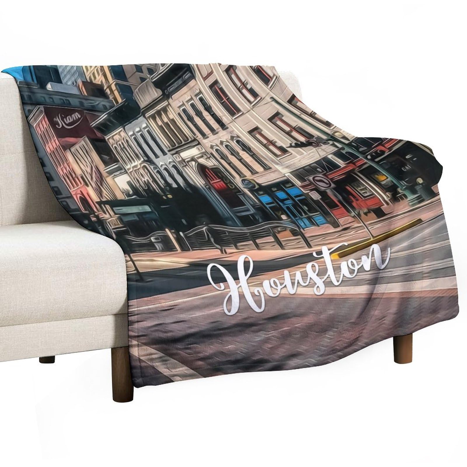 Couverture polaire respirante Skyline 152x203 cm pour lit et canapé