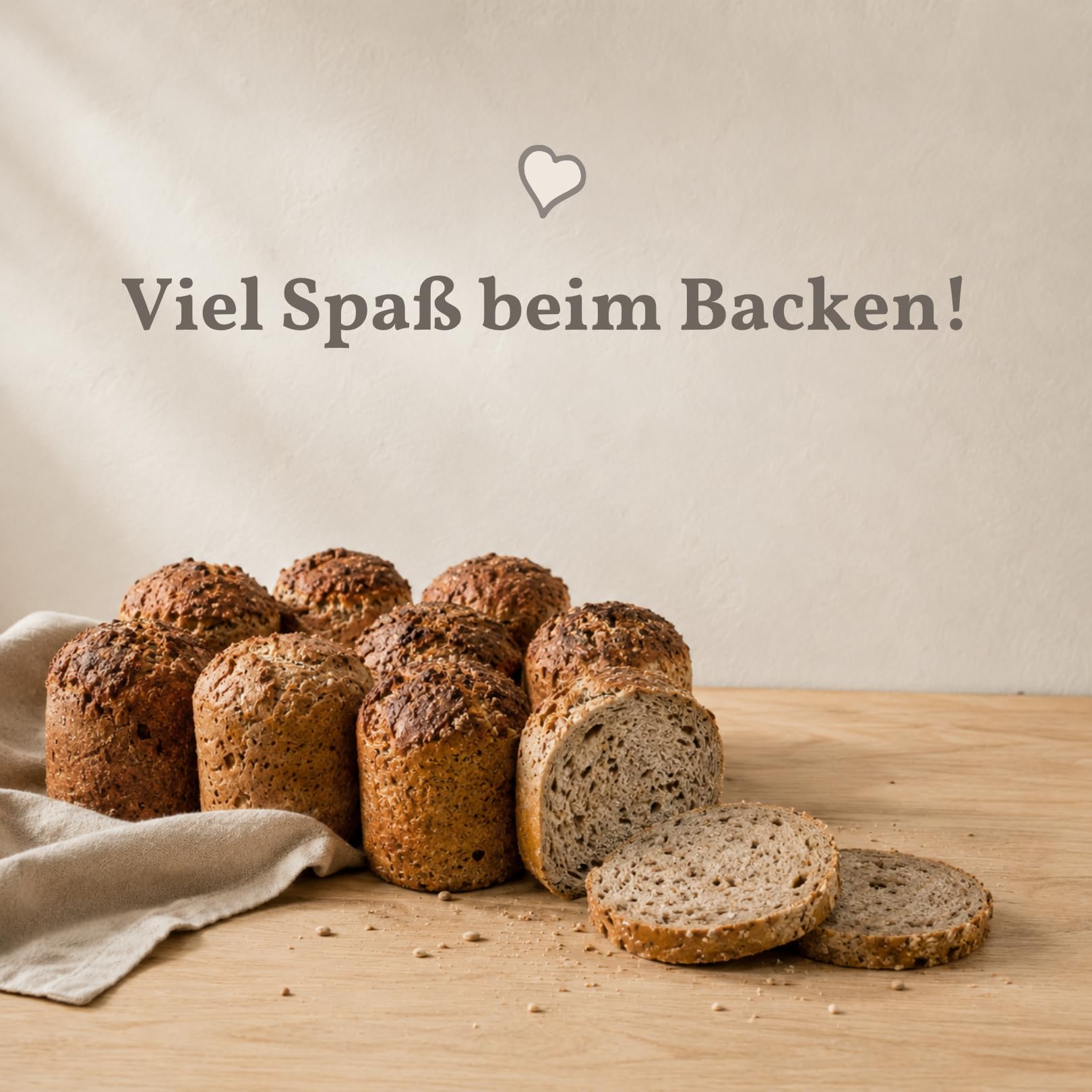 BÄCKERS Brotback-Starterset, 5 Brotbackmischungen mit einzigartiger Silikon-Backform (Made in Germany) & Dänischem Teigrührer | Einfach leckeres Brot backen I ohne Zusatzstoffe & immer frisch