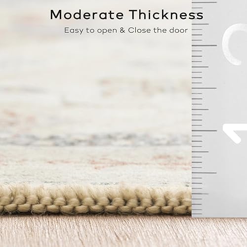 Miniatura 274 de Ashler - Alfombras bohemias vintage de 5 x 8 pies para sala de estar, lavables a máquina con parte trasera antideslizante, alfombra para interiores