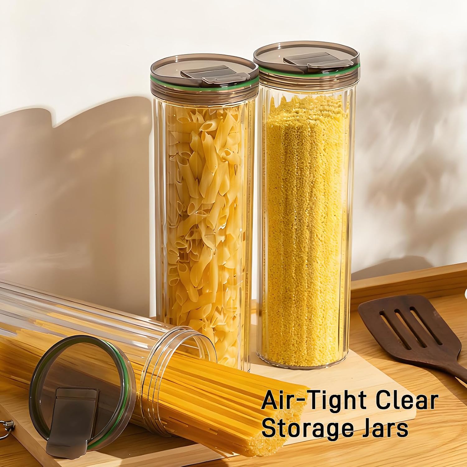 Airtight Spaghetti Container Storage Clear Pasta Holder Organizer