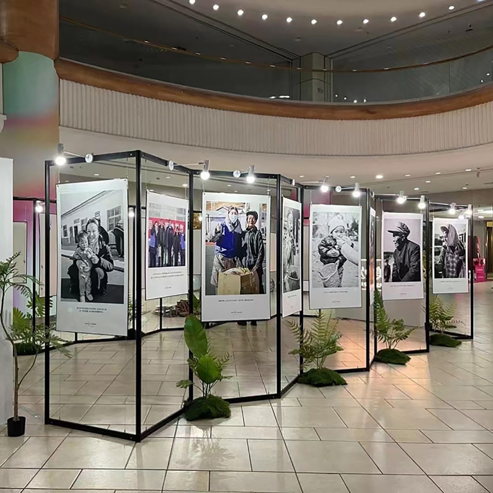 Présentoir Pliable et Mobile - Lot de 3 Supports d'affiches Portables 100x250cm pour événements, Mariages, Photographie, publicité et décoration de fêtes - Panneau d'affichage Polyvalent pou