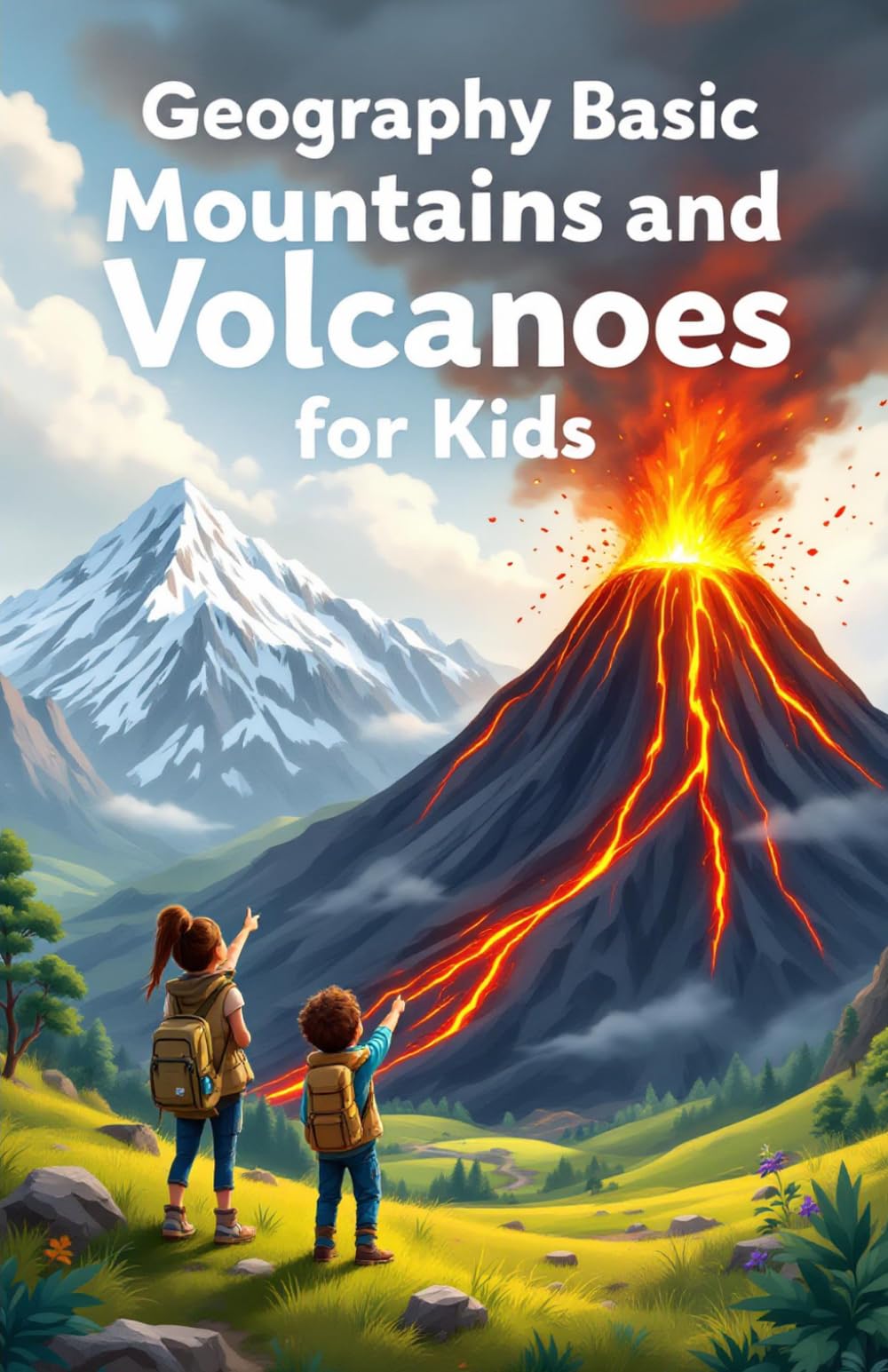 Geography Basic Mountains and Volcanoes for Kids: Explore Eruptions, Ranges, and Earth's Most Powerful Landforms — Facts, Maps, and Science for Young Explorers (Geography Book For Kids)