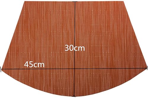 Miniatura 9 de Red-A - Manteles individuales de vinilo tejido para mesa de comedor, duraderos, resistentes al calor, lavables, para mesa redonda, juego de 4, color