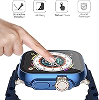 Vista 3 de Misxi - Juego de 2 fundas rígidas de policarbonato y protector de pantalla de vidrio templado compatibles con Apple Watch Ultra 3 (2025) / Ultra 2